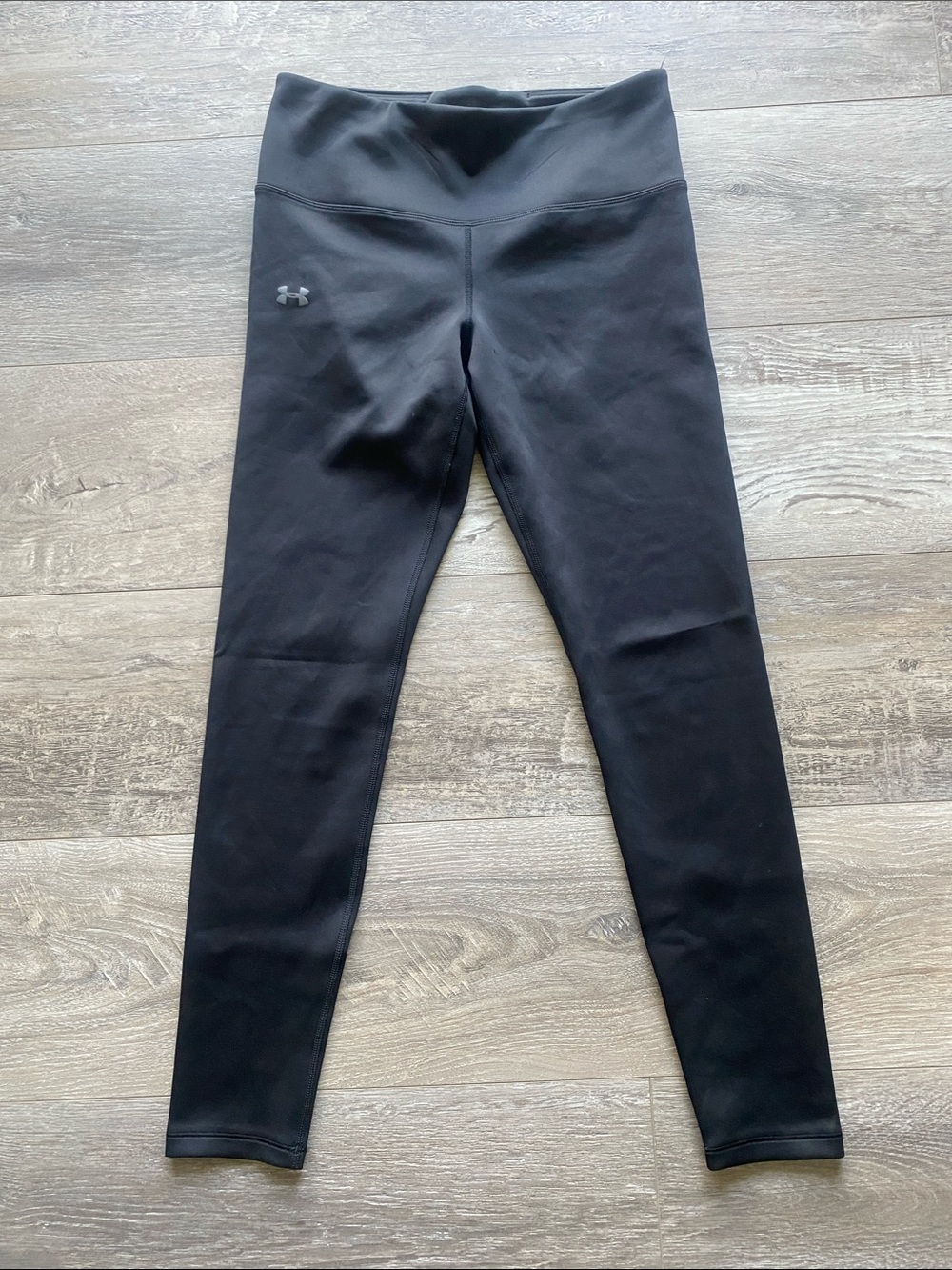 Under Armour Black Cold Gear Leggings Womens Sz Medium Compression